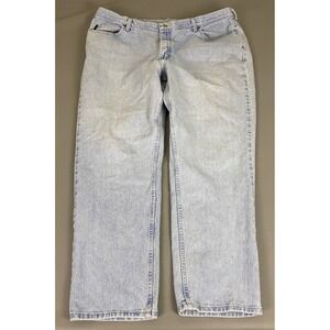 Chic Jeans Women's Plus‎ Size 24W Reg Blue Light Wash Denim Straight Leg Pants *